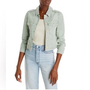 PAIGE Cropped Pacey Vintage Salty Sea Jacket NWT size L